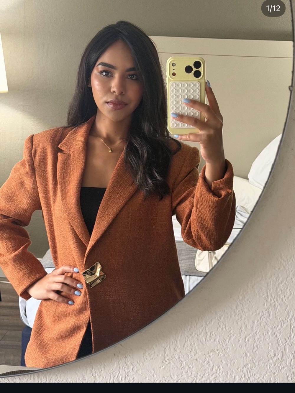 Women's Rust Orange Tailored Blazer